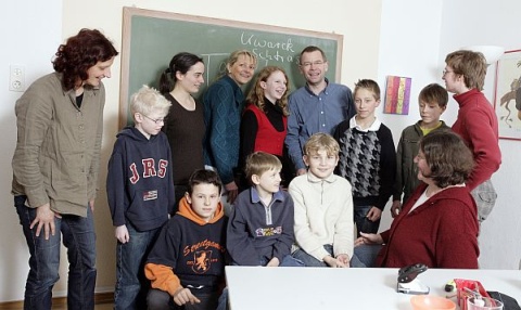 Osnabrücker Team mit Therapiekindern